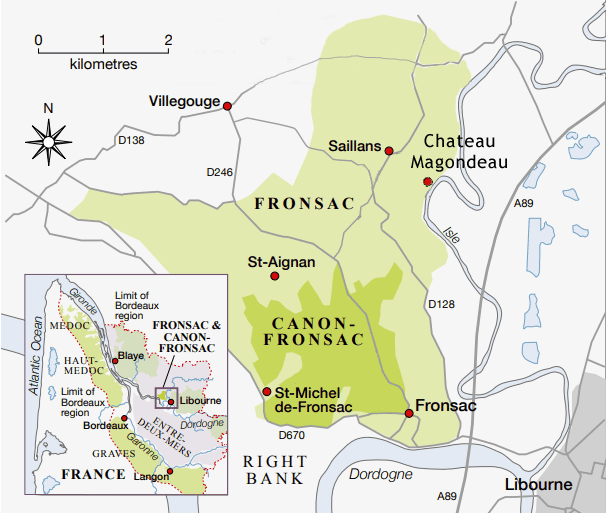 Fronsac map