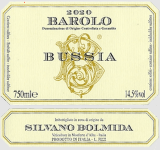 Silvano Bolmido Barolo Bussia